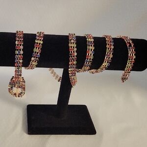 Vibrant Multicolor Beaded Belt